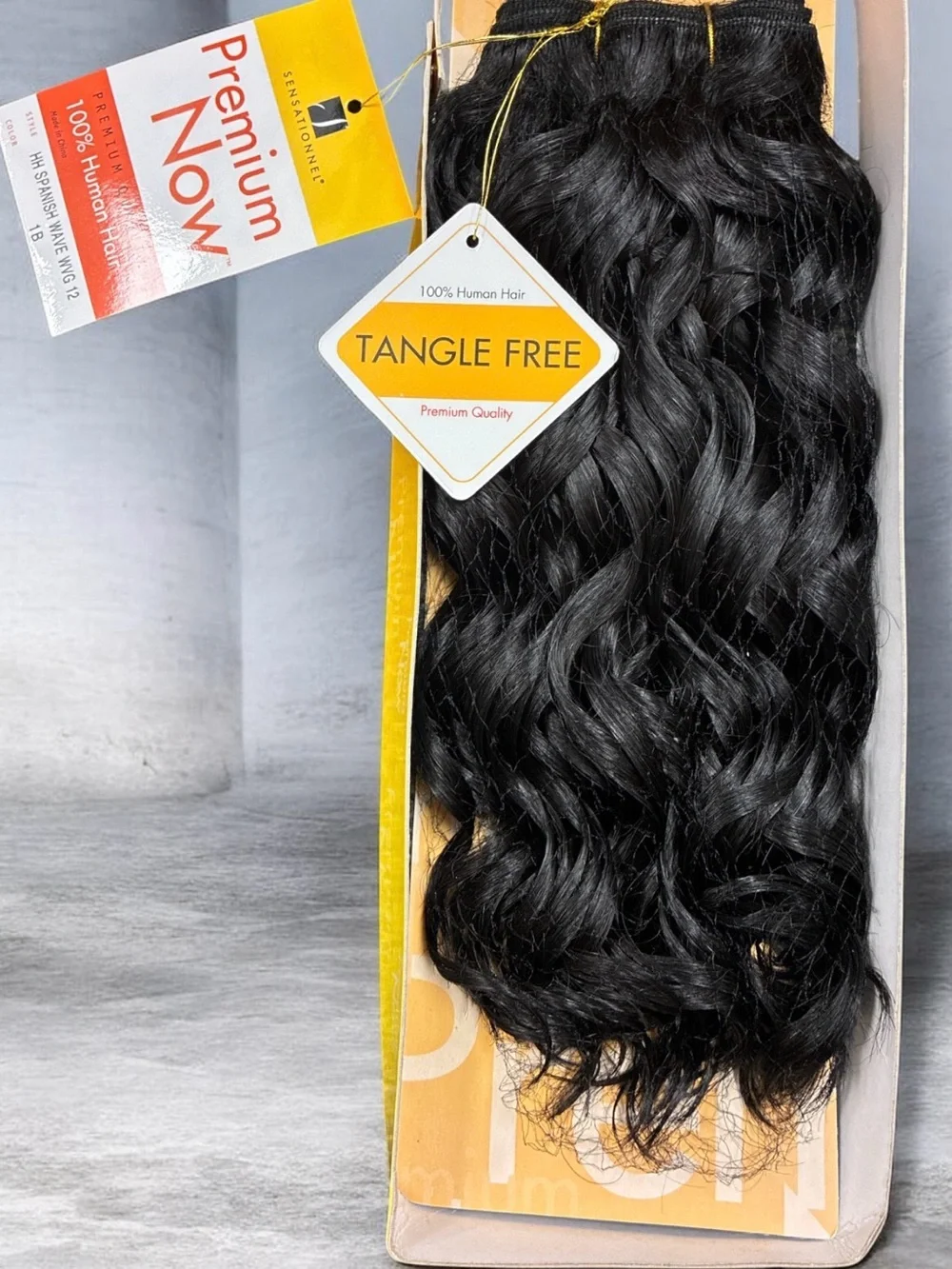 Tangle Free Women’s Human Hair Weave - Black 12”